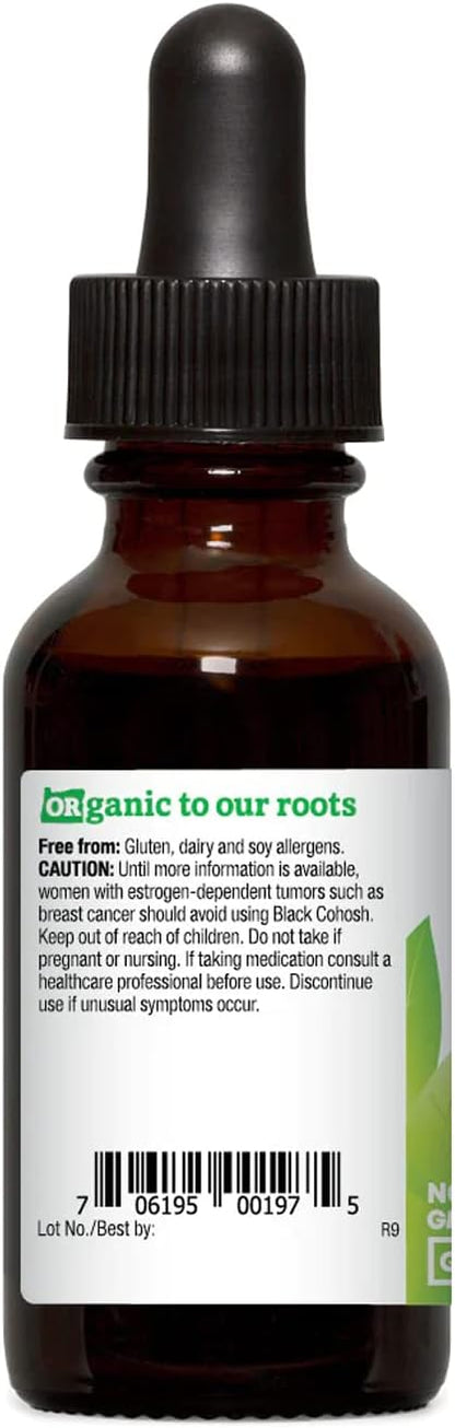 Oregon's Wild Harvest 1:1 Organic Black Cohosh Extract, 1 Fluid Ounce