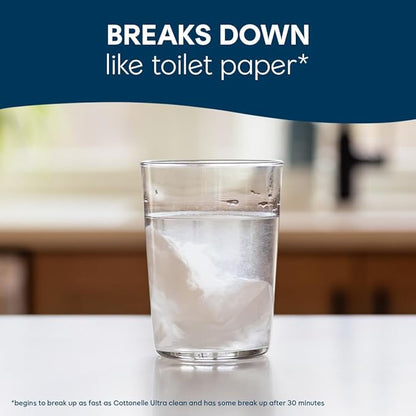 Cottonelle GentlePlus Flushable Wet Wipes with Aloe & Vitamin E, 8 Flip-Top Packs, 42 Wipes Per Pack (336 Total Wipes), Packaging May Vary