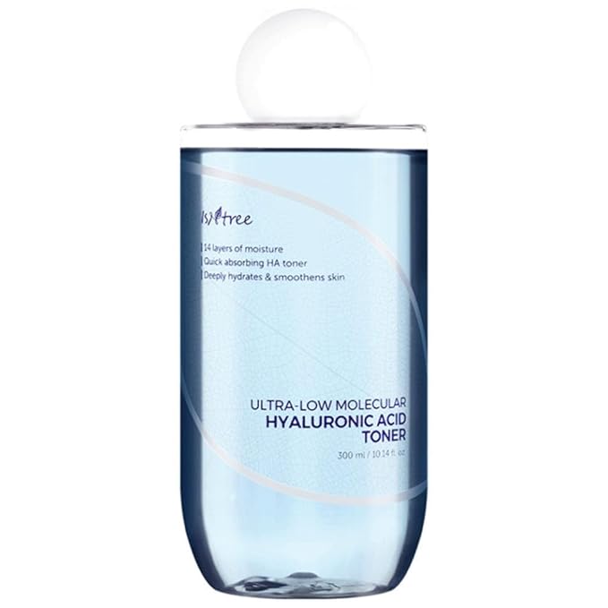 ISNTREE Ultra-Low Molecular Hyaluronic Acid Toner 300ml, 10.14 fl.oz | Korean Skincare | Quick Absorbing | Deep Hydration & Skin Smoothing | Vegan & Fragrance-Free