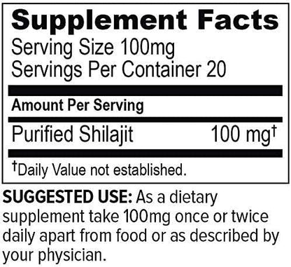 Pure Himalayan Shilajit, Original Solid, Excellent Source of Fulvic Acid & Trace Minerals, Widely Used in Ayurveda (8g, Pack of 1)