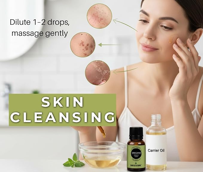 Earth N Pure Oregano Essential Oil Undiluted, Natural and Therapeutic Grade with Glass Dropper - 15 ML