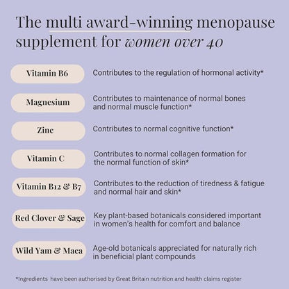 INNOPURE Perimenopause & Menopause Complex for Women (2 Month Supply) Red Clover, Wild Yam, Maca, Sage and Vitamins Including B6 for Hormone Regulation, Clean Label (Pure-Fill) 60 Capsules