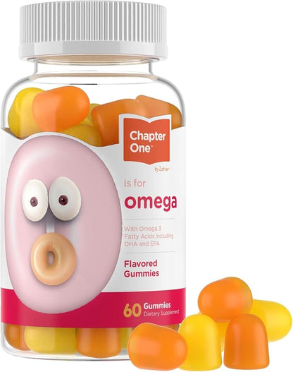 Zahler - Chapter One Omega 3 Gummies for Kids (60 Count) - No Fish Oil, Kosher, with Omega 3-6-9, EPA & DHA