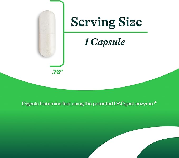 Seeking Health DAO Enzyme - Formerly Histamine Digest, DAO Enzyme Supplement for Histamine Food Intolerance, Supports Digestive Health, Upset Stomach (30 Capsules)*