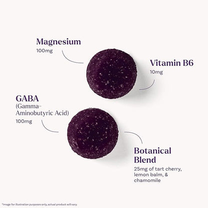 Natrol Sleep & Restore Magnesium Glycinate Blend Gummies,Magnesium for Sleep Aids for Adults,Melatonin-Free,Cherry Flavored,30 Day Supply,(Pack of 2)