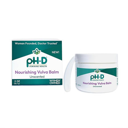 pH-D Feminine Health Support Nourishing Vulva Balm - Vulva Moisturizer for Dryness, Menopause Support, Intimate Care - Reduces Vulvar Dryness - 2 oz