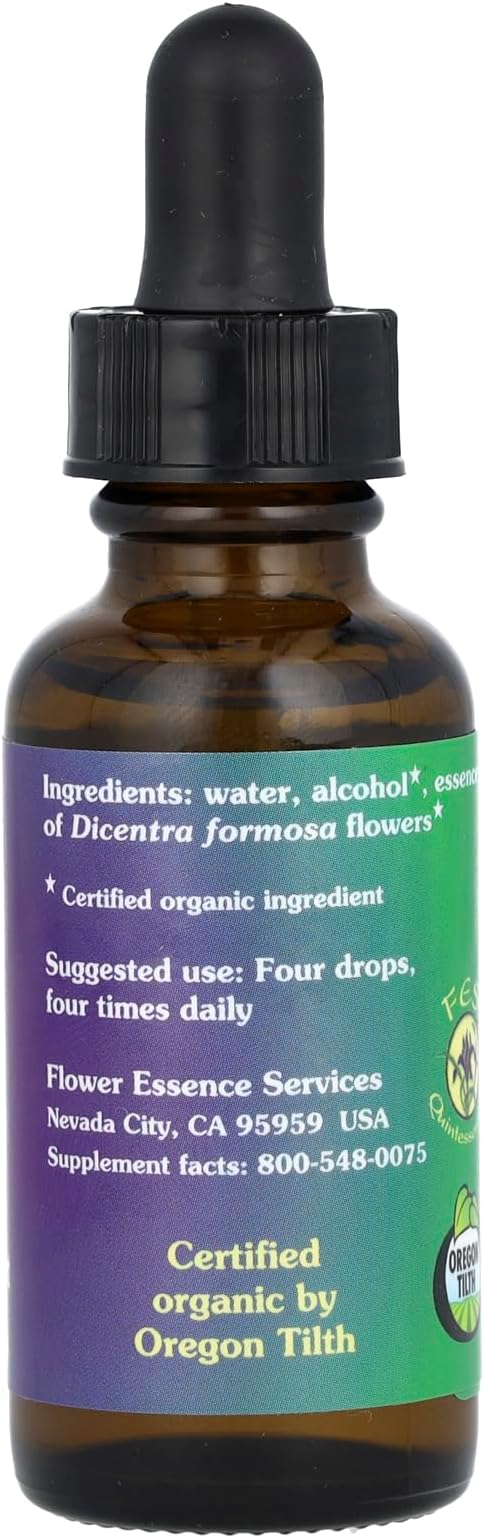 Flower Essence Services Dropper Herbal Supplements, Bleeding Heart, 1 Ounce