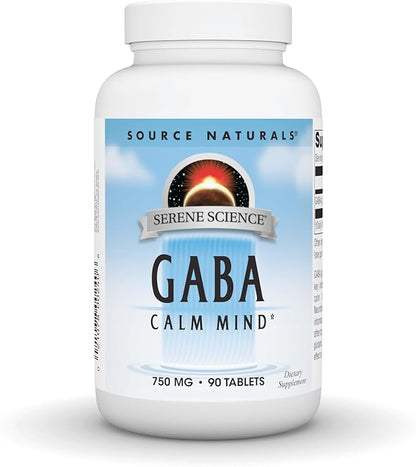 Source Naturals Serene Science GABA, for a Calm Mind* - 750mg, 90 Tablets