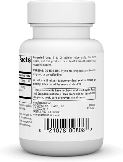 Source Naturals Black Cohosh Extract, 120 Tablets
