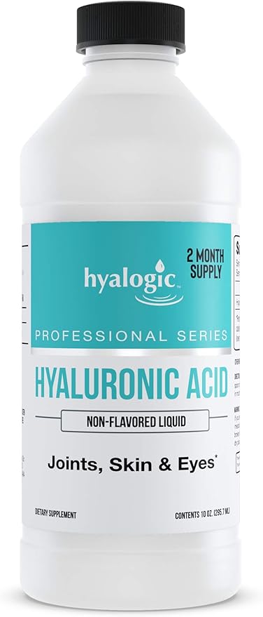 Professionals Series - Hyaluronic Acid Dietary Supplement, Whole Body Hydration - 100 mg Ingestible HA Liquid Supplement; Odorless, Tasteless & Preservative Free/Skin & Eyes - 10 oz