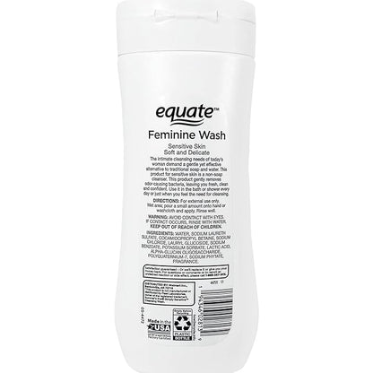 Equate Feminine Wash for Sensitive Skin, Soft & Delicate, (pack of 2) 15 fl oz (444 ml)