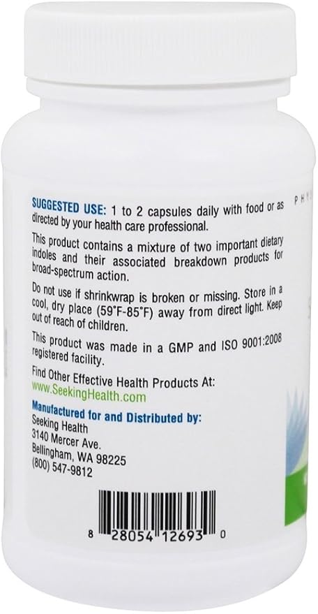 Seeking Health DIM & I3C - Support Healthy Liver Metabolism of Estrogen - Formula with DIM & I3C to Support Healthy Cellular Response - 400 mg, 60 Capsules