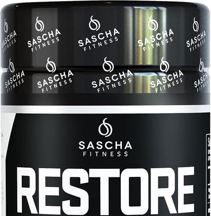 SASCHA FITNESS Cortisol Night Support Pills | Metabolism & Hormonal Balance | Promotes Quality Sleep | Restore | Vegan Weight Loss Supplement – 120 Natural Capsules