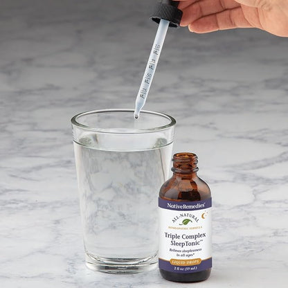 Native Remedies Triple Complex Sleep Tonic - Relieves Mild Tension and Sleeplessness, Increases Drowsiness and Restores Healthy Sleep Patterns - 59 mL
