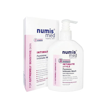 Numis Med Feminine Intimate pH Balanced Daily Wash for Sensitive Skin, Pregnant Women and Cleanliness During Menstrual Period, Dermatologist Tested, 200 ml (Original)