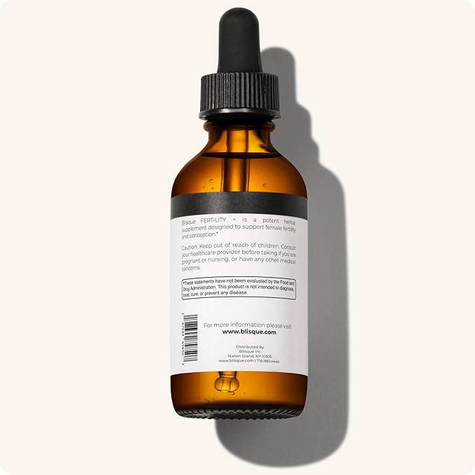 Blisque - Natural Fertility and Conception Support Supplement for Women | with Chasteberry | Doctor Approved | Vegan and Non-GMO | 2 Ounces | 59 Servings