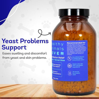 HA4E - Dog Yeast Protection - Homeopathic Support for Yeast Infections - All-Natural Preventive Care for Skin & Ear Health - Tablets, Kennel Size (Extra Large)
