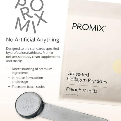 ProMix Nutrition Hydrolyzed Collagen Peptides Protein - Type 1 & 3 Grass Fed Collagen, Organic Coconut Sugar, Vanilla - 2.5 Pound (Pack of 1)