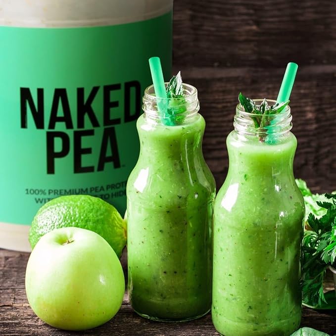 NAKED Vanilla Pea Protein Isolate from North American Farms, Only 3 Ingredients, Vanilla Vegan Protein, NSF Certified, Gluten-Free, Soy Free, GMO Free - 2LB