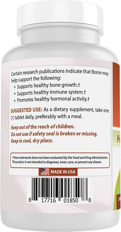 Best Naturals Boron Supplements 5 mg 240 Tablets (240 Count (Pack of 3))