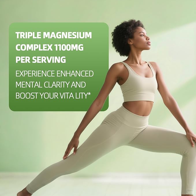 GREENPEOPLE Magnesium Glycinate Liquid Drop - 17-in-1 4Fl. Oz Triple Magnesium Complex Supplement with Glycinate 400mg & Citrate 500mg Taurate/L-Theanine for Calm Mood/Muscle/Sleep,Strawberry Flavor