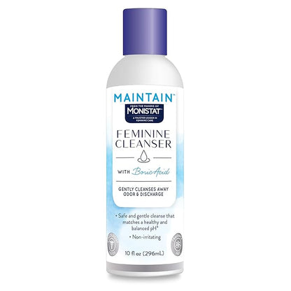 Monistat Boric Acid Feminine Wash, Fragrance-Free Intimate Wash for Women with Gentle pH-Balanced Formula, 10 Fl Oz