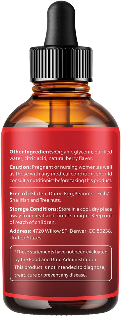 14-in-1 Berberine with Ceylon Cinnamon Supplement Liquid Drops, 1800mg + 30:1 Liposomal Tech with Cayenne Pepper, Soursop, Chromium, Bitter Melon, Turmeric, Moringa, Gymnema, Glucomannan, GLP Support