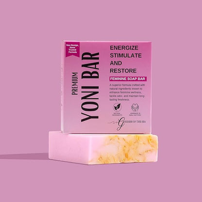 Premium Yoni – Natural Feminine Care Soap for pH Balance, Odor Control & Hydration | Organic Herbal Ingredients | Gentle Yet Effective for Daily Intimate Hygiene | Handmade & Vegan (3oz)
