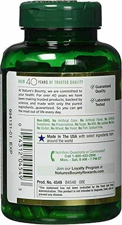 Nature's Bounty Milk Thistle 250 mg Capsules 200 ea (Pack of 3)