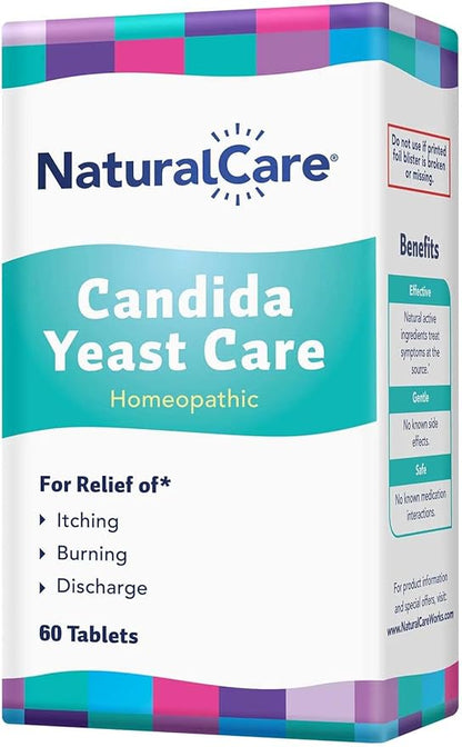 NaturalCare Candida Yeast Care, Homeopathic Tablets, 60ct