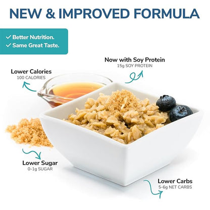 WonderSlim Instant Protein Oatmeal, Maple Brown Sugar, Gluten Free, Low Carb, Low Sugar (7ct)