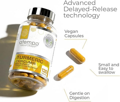 Turmeric Curcumin Supplement with Black Pepper Extract 1500mg – Absorption, Supports Joint Health – Non-GMO, 120 Vegan Capsules