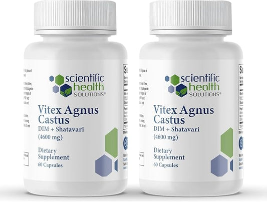 Vitex + DIM + Shatavari Hormone Balance Supplement – PMS, Menopause & Cycle Support for Women – Adaptogenic Complex with Maca, Ashwagandha, Dandelion – Vegan (2-Pack)