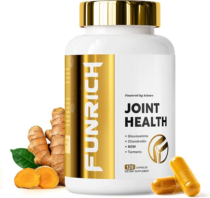 Glucosamine Chondroitin MSM 2100mg- Joint Support Supplement for Women and Men with MSM, Turmeric & Boswellia, for Cartilage, Joint Comfort and Flexibility - 120 Capsules