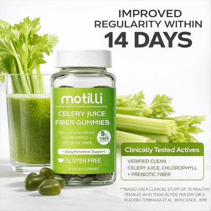 Herbal Gummies – Greens Gummies with Chlorophyll & Prebiotic Fiber for Adults, Digestive & Gut Health Support, Easy Daily Daily Wellness Support, Plant-Based Formula, 60 Count