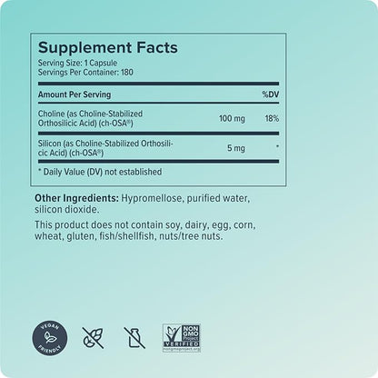 Biosil Collagen Booster Supplement - 180 Liquid Capsules, Pack of 2 - Patented ch-OSA Activator for Skin, Hair, Nails & Joints - Supports Natural Production - 180-Day Supply
