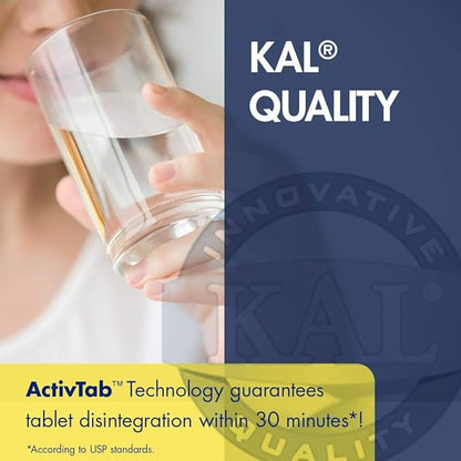 KAL DHEA Vegetarian Tablets, 25 mg, 60 Count