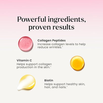 MAËLYS Collagen + BIOTIN Supercharged Liquid Collagen - Drinkable Hydrolyzed Type I & III Collagen Supplement with Biotin, Vitamin C, Zinc & Folic Acid - Orange Peach Flavor (500 mL)
