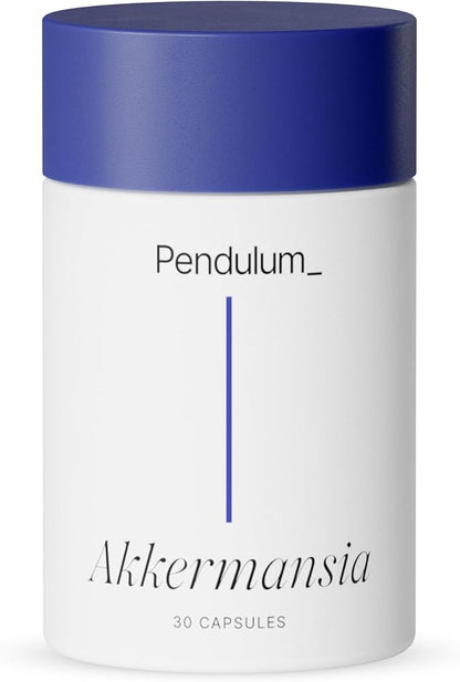 Pendulum Akkermansia Probiotic with Prebiotic Fiber - Increases GLP-1 Production, Delayed Release, Third-Party Tested, 100M AFU Live Strain for Gut Health for Men & Women (30 Capsules, 1-Pack)