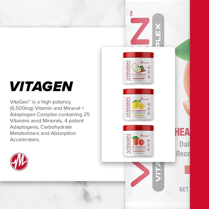 Metabolic Nutrition Vitagen, Vitamin Adaptogen Complex, 240 g, Health & Wellness Solution (Lemonade)