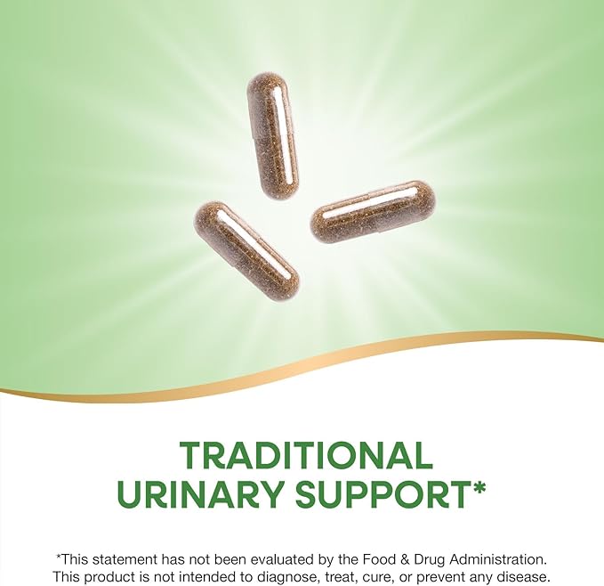 Nature's Way Uva Ursi Leaves, Traditional Urinary Support*, 1,110 mg per 3-Capsule Serving, Non-GMO Project Verified, Herbal Dietary Supplement, Gluten Free, 100 Vegan Capsules (Packaging May Vary)