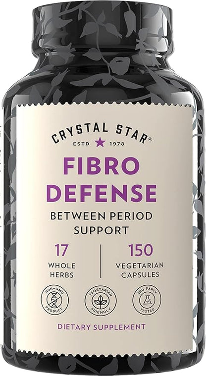 Crystal Star Fibro Defense, 150 Capsules - 17 Whole-Herb Blend - Natural Herbal Supplement Capsles for Women - Vegetarian, Non GMO