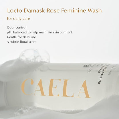 CAELA Feminine Wash Gel, pH-Balanced Formula with Triple Lactobacillus Ferment Complex, Vegan K-Beauty Intimate Care for Women, Sea Buckthorn & Damask Rose, Sulfate-Free, 6.76 Fl Oz