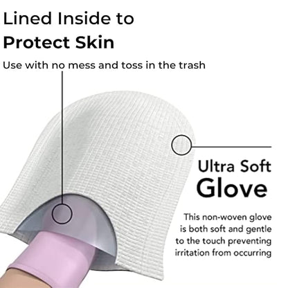 Aqua Wash Reusable Gloves - Medical Grade Pre-Moistened Cleansing Wipes - No Water, Soap, Rinsing or Drying Necessary – All Skin Types – Hypoallergenic - Pack of 12 Gloves