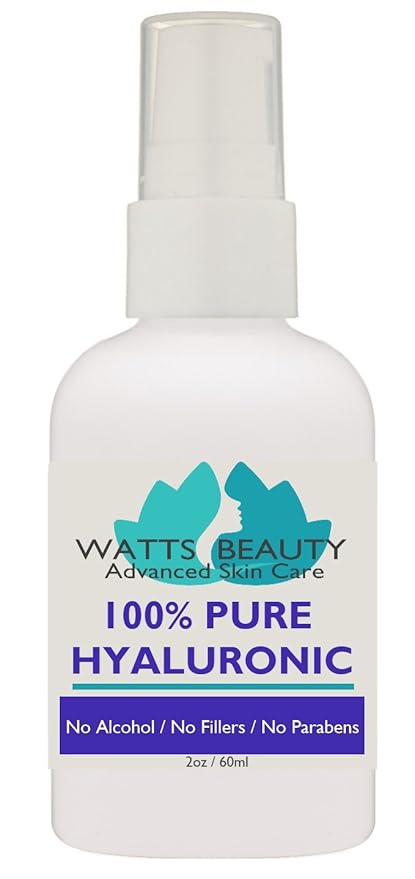 Anti Aging Wrinkle Serum of 100% Pure Hyaluronic Acid for Face and Body - No Alcohol, 2 oz