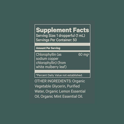 Juna Detox Chlorophyll Drops — Daily Wellness & Detox Support | Lemon Mint Spa Water Taste | Supports Cellular Health, Cleanse, and Internal Freshness | 60mg Chlorophyll per Serving