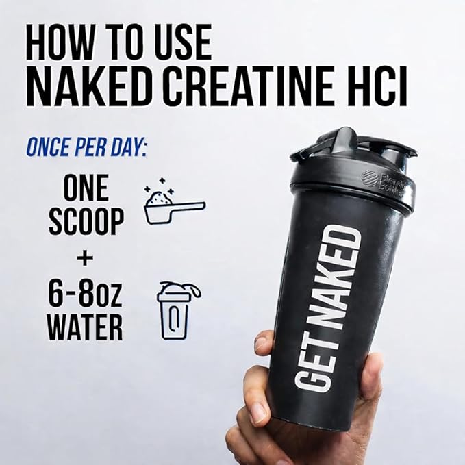 NAKED Lean Creatine HCl Powder - Raspberry Lime, Vegan, Non-GMO, Gluten-Free, No Fillers, Supports Muscle Growth & Strength - 68 Servings