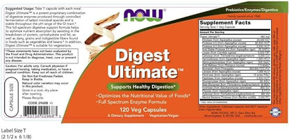 NOW Foods Digest Ultimate, 120 Vegetable Capsule