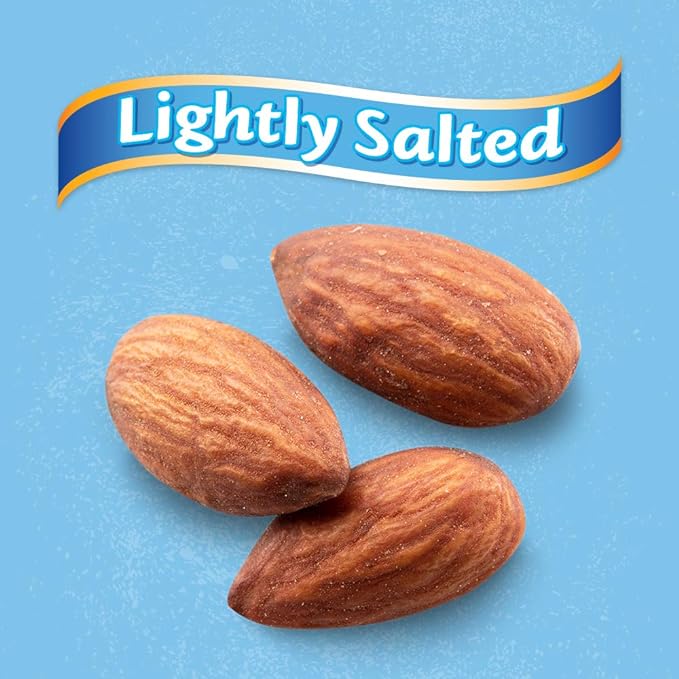 Blue Diamond Almonds Low Sodium Lightly Salted Snack Nuts, 25 Oz Resealable Bag (Pack of 2)