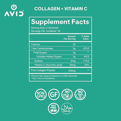 Playboy - Collagen + Vitamin C Gummies for Hair, Skin, Nails & Joint Health (60 Gummies) - Strawberry Flavored Vitamin C & Collagen Supplement for Women & Men - Non-GMO, Gluten Free, Nut Free Gummy